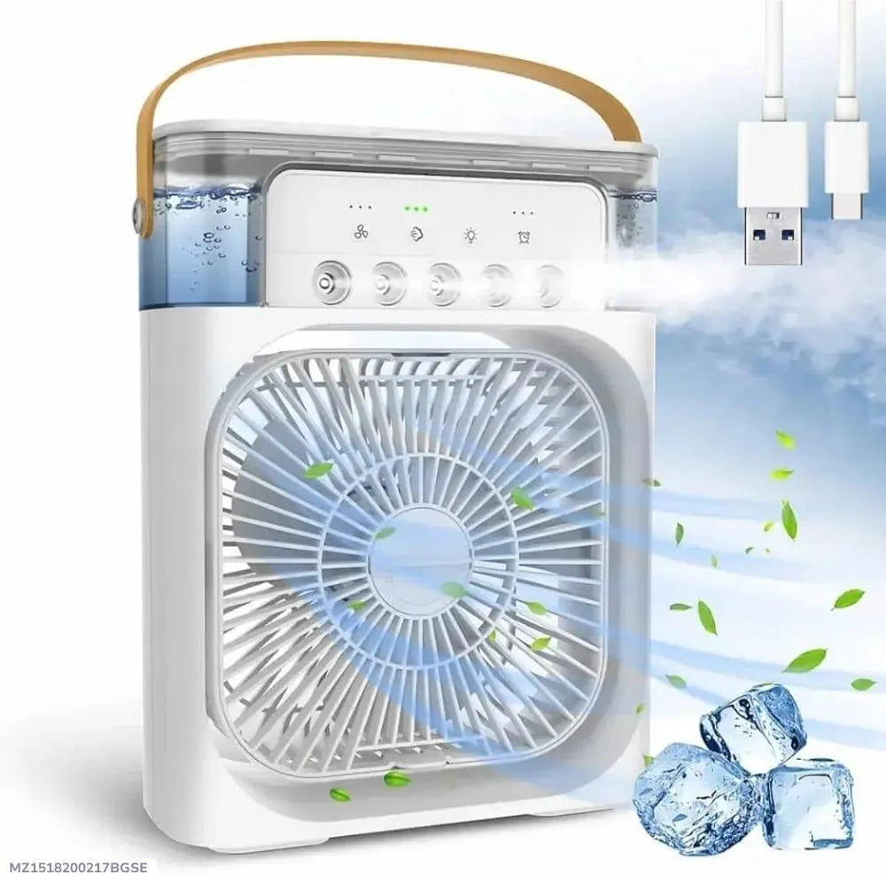 Mini AC Air Cooler USB Rechargeable White
