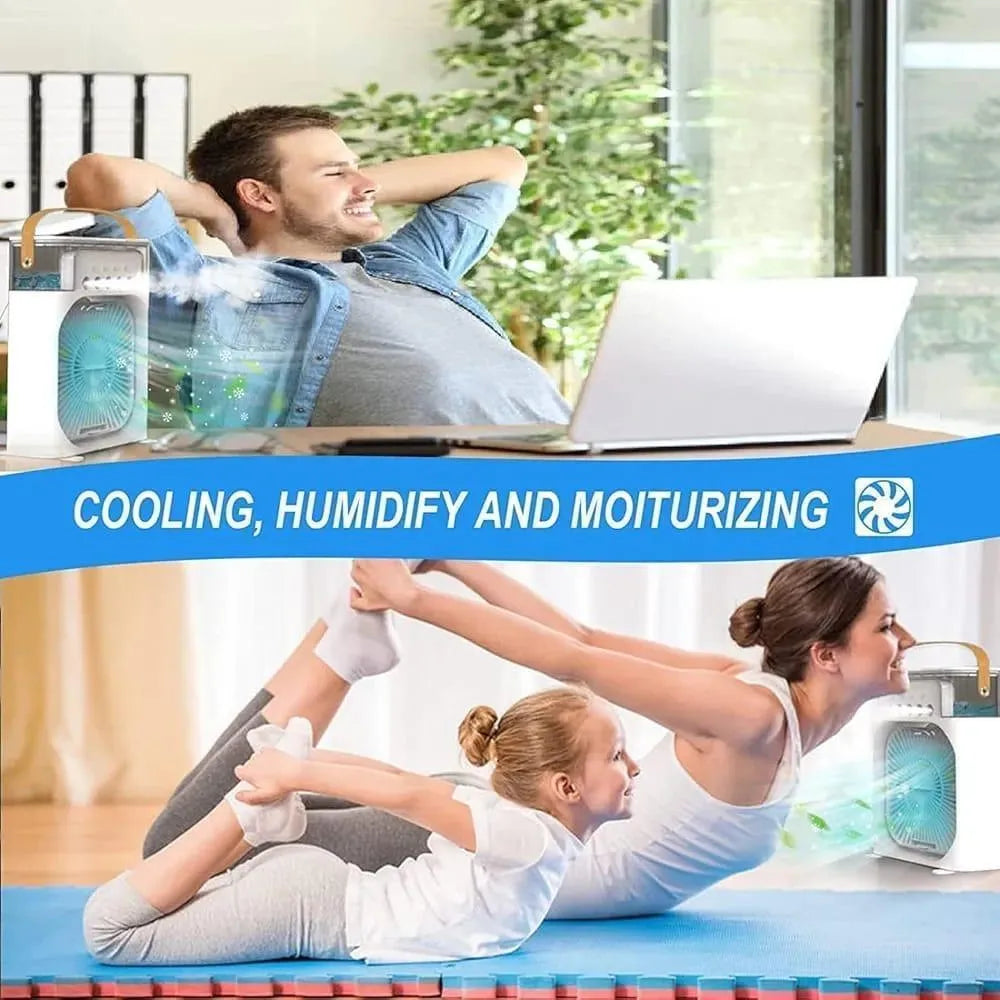 Mini AC Air Cooler USB Rechargeable White