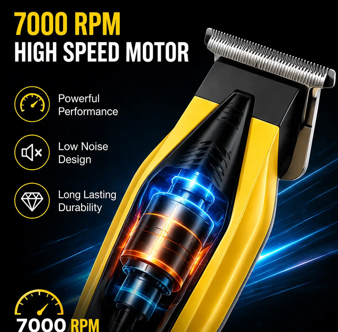 Daling DL-1959 Professional Hair Trimmer – 7000 RPM USB Rechargeable
